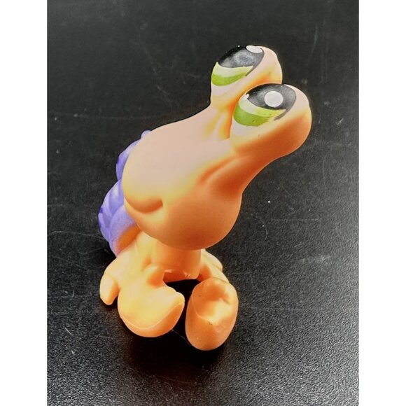 Littlest Pet Shop 352 Hermit Crab LPS Authentic Orange Green Eyes Pet Nooks G1 - Picture 2 of 8